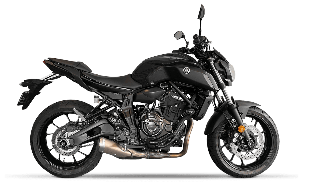 Yamaha MT07 Black - Turning Radius